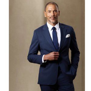 Banana Republic TAILORED-FIT PINSTRIPE SUIT JACKET in Navy Size 38R NWT $320
